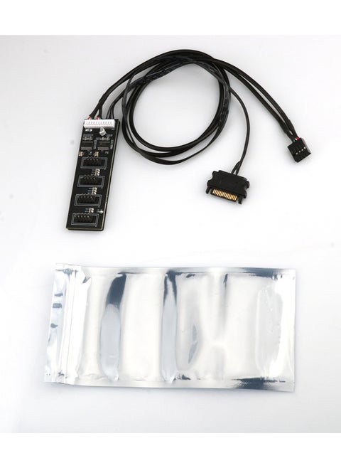 USB2.0 Desktop Host 9pin One-to-four Hub Computer Diy Light With Fan With SATA Power Supply Port Hub-Number Of Interfaces:One For Four