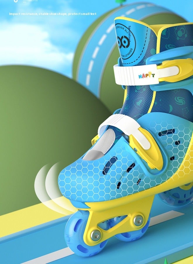 Generic Boys and Girls Camo Adjustable Roller Skates with Light up Wheels, Fun Illuminating Rollerskate for Kids Girls Youth  - Image 1