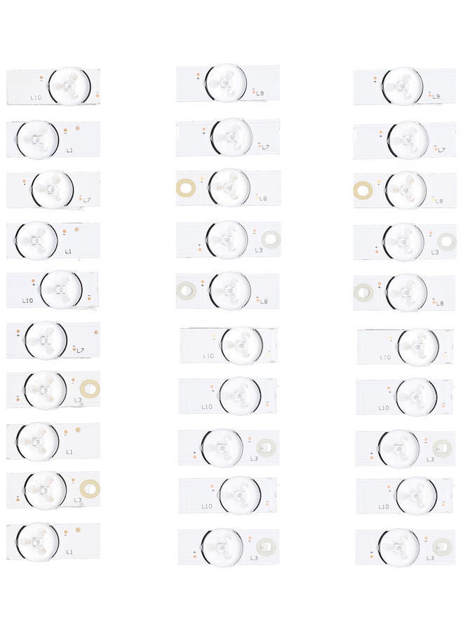 NIBEMINENT 30-Piece Tin Plating Lamp Beads Set White - Image 1