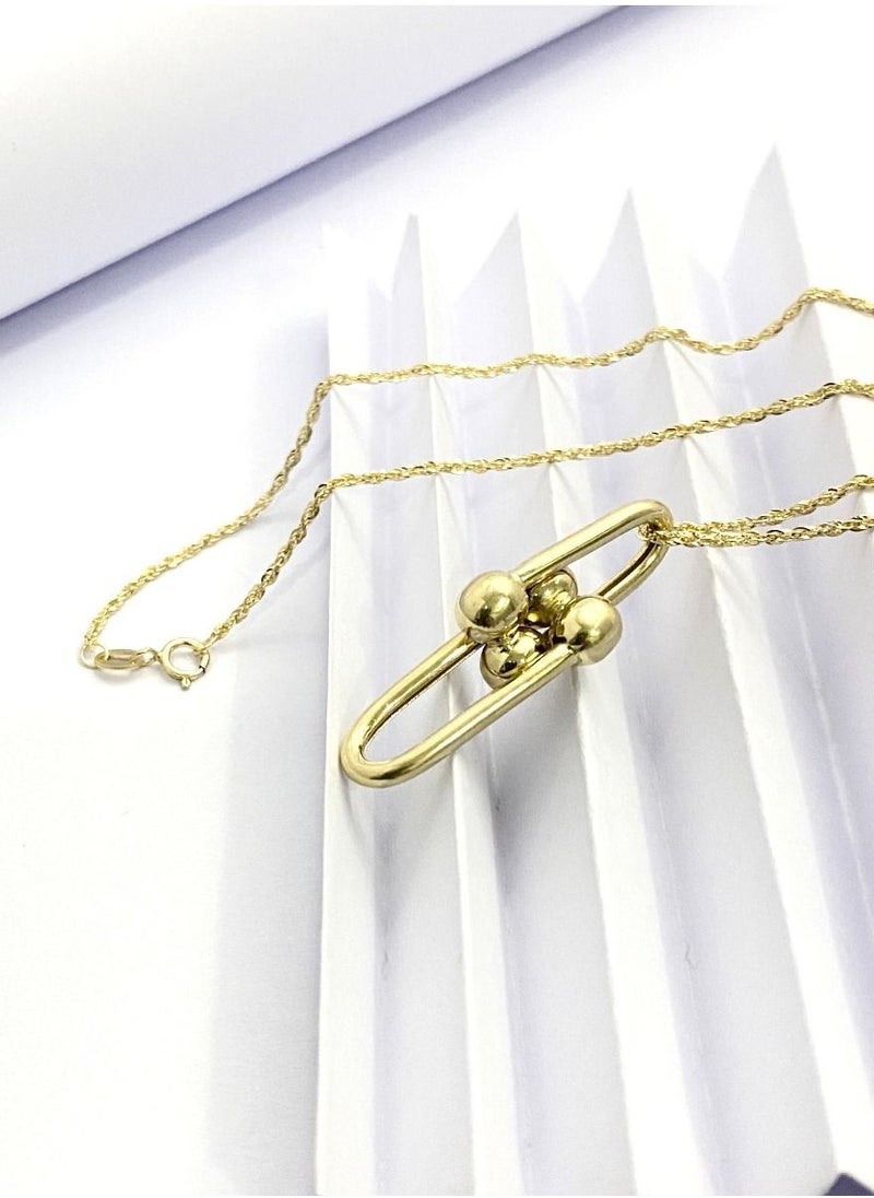 Hamsa.ae - 18K Pure Gold Elegant Pendant Necklace - Image 1