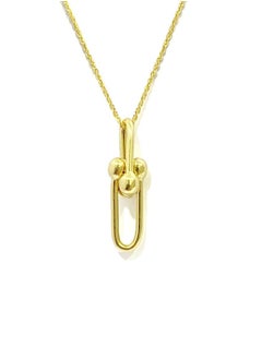 18K Pure Gold Elegant Pendant Necklace