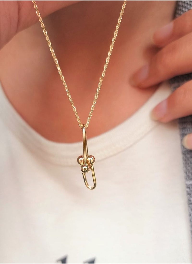 Hamsa.ae - 18K Pure Gold Elegant Pendant Necklace - Image 1