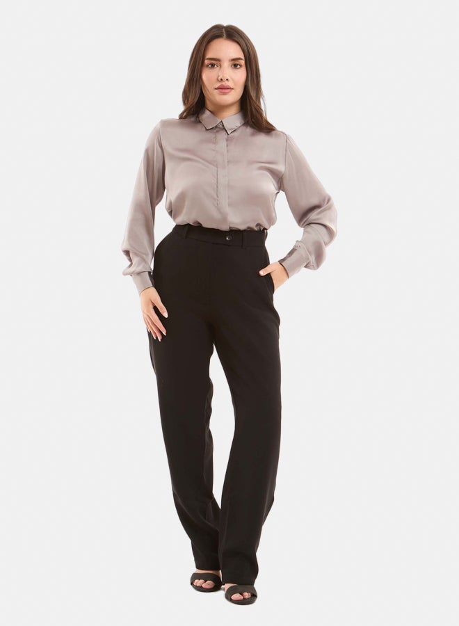 DALYDRESS Women Regular Fit Pants Black - Image 1