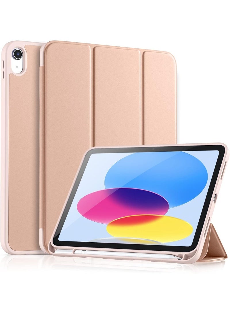 iPad (A16) 11th Generation Case 11 Inch 2025, iPad 10th Generation Case 2022 10.9 Inch with Pencil Holder, Soft TPU Back Slim Smart Protective Trifold Stand Cover, Auto Wake/Sleep - Image 1