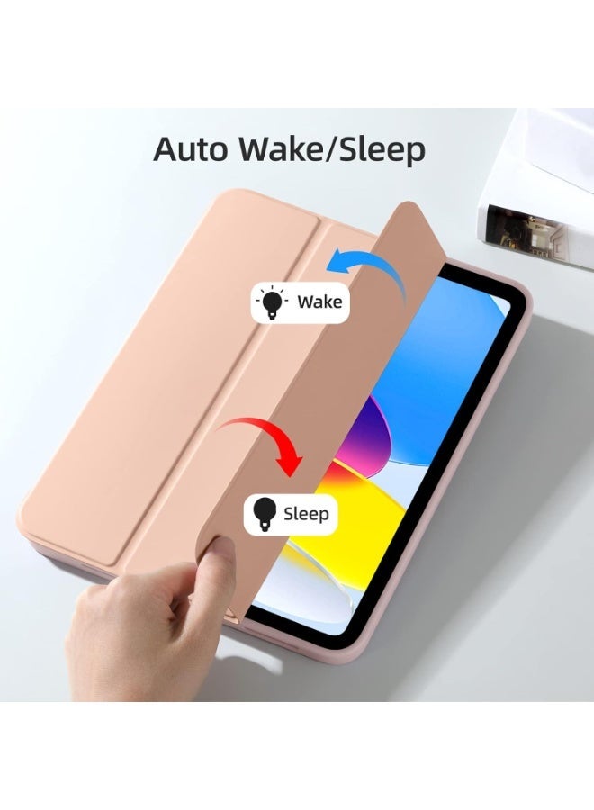 iPad (A16) 11th Generation Case 11 Inch 2025, iPad 10th Generation Case 2022 10.9 Inch with Pencil Holder, Soft TPU Back Slim Smart Protective Trifold Stand Cover, Auto Wake/Sleep - Image 5