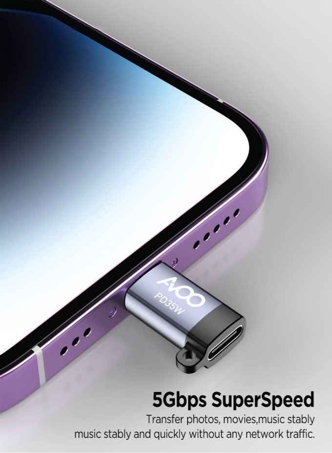 AVOO Type-C to Lightning Adapter 35W – Fast Charging with Elegant Metal Design - Image 5