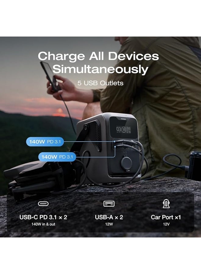 ECOFLOW Trail 300 DC Portable Power Station, 288Wh Ultra-light LiFePO4 Battery Bank, 300W Solar Generator, Fast Charge, 5 Output Port, Drop-Proof, Solar/Car Input, 0 Noise for Camping/Travel/Emergency - Image 4