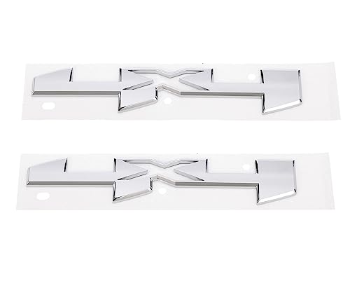 Aimoll 2Pc 4x4 Truck Bed Emblem 3D Badge Decal Sticker Letter Nameplate Rear Tailgate Hatch Left or Right 23400419 Replacement for 20192022 GMC Sierra Chrome - Image 1