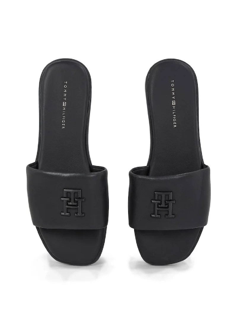 TOMMY HILFIGER Logo Leather Mules