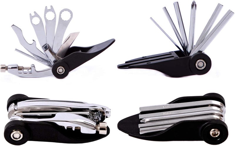 YBEKI 10-in-1 Bike Repair Kit with, 3-in-1 Tire Levers, Glueless Patches, Multifunctional Bone Wrench & Waterproof Saddle Bag | Compact Bicycle Multi-Tool Kit for Emergency Roadside Repairs - Image 3