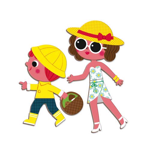 Janod MagnetiBook 120 pc Magnetic 4 Seasons Game - Travel/Storage Case Included - Ages 3+ - J02721 - Image 5