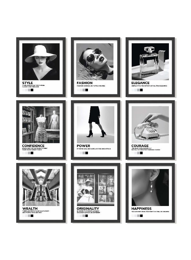 97 Decor Boujee Room Decor - Black And White Wall Art Posters, Black And White Pictures for Wall Decor, Vintage Fashion Prints Photos Artwork, Black Room Decorations for Women (8x10 UNFRAMED) - Image 1