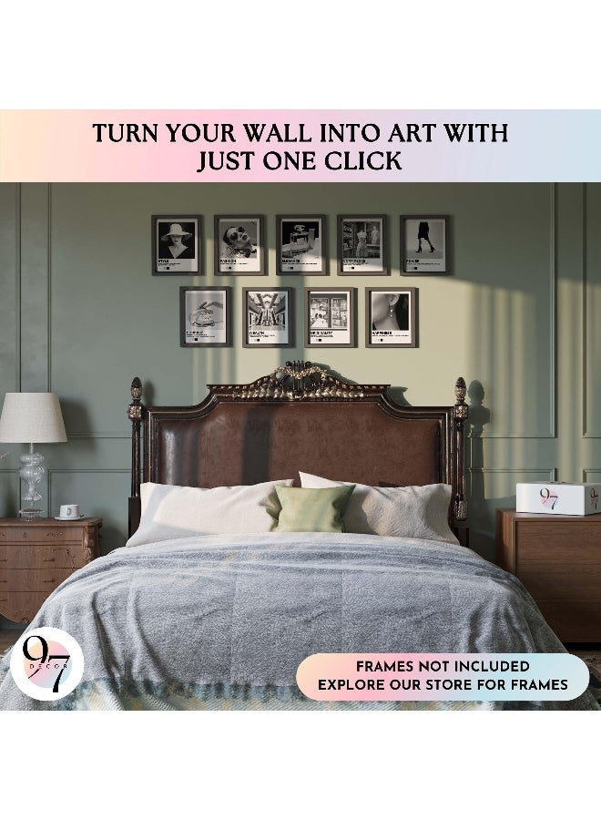 97 Decor Boujee Room Decor - Black And White Wall Art Posters, Black And White Pictures for Wall Decor, Vintage Fashion Prints Photos Artwork, Black Room Decorations for Women (8x10 UNFRAMED) - Image 3