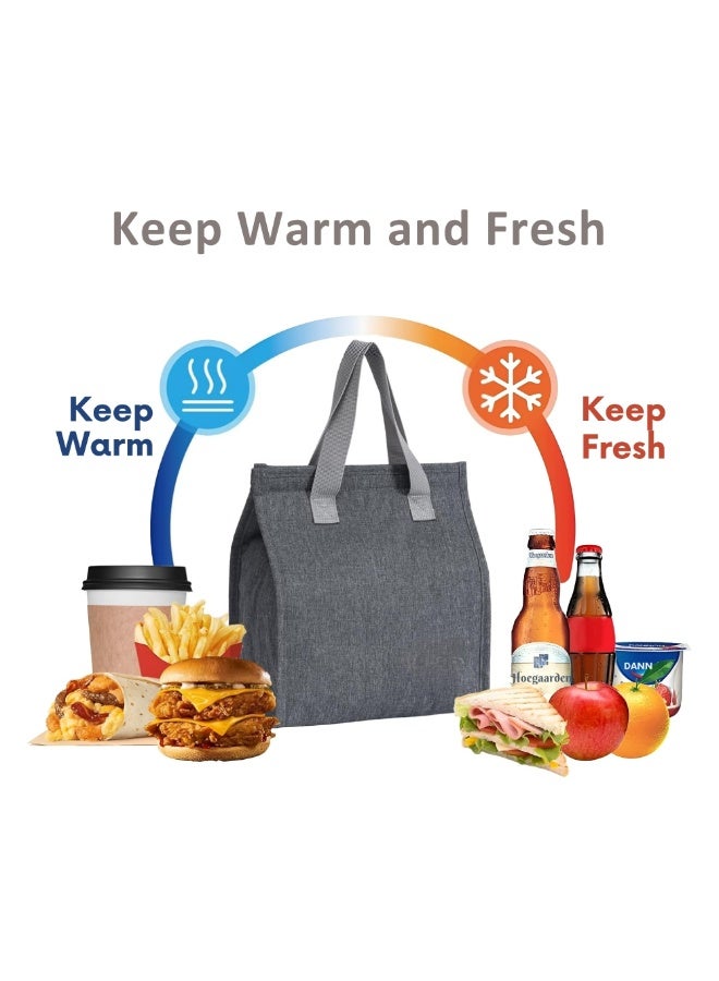 أريكسا حقيبة غداء معزولة بسيطة من أريكسا للبالغين - قابلة لإعادة الاستخدام، مقاومة للتسرب، للنساء والرجال - صندوق غداء بينتو متين ومبرد للعمل والمكتب والسفر والمدرسة والنزهات - أنيقة وصديقة للبيئة - Image 2