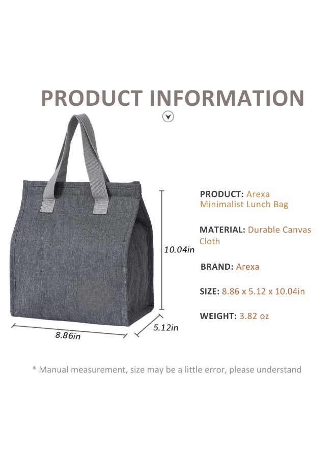 أريكسا حقيبة غداء معزولة بسيطة من أريكسا للبالغين - قابلة لإعادة الاستخدام، مقاومة للتسرب، للنساء والرجال - صندوق غداء بينتو متين ومبرد للعمل والمكتب والسفر والمدرسة والنزهات - أنيقة وصديقة للبيئة - Image 5