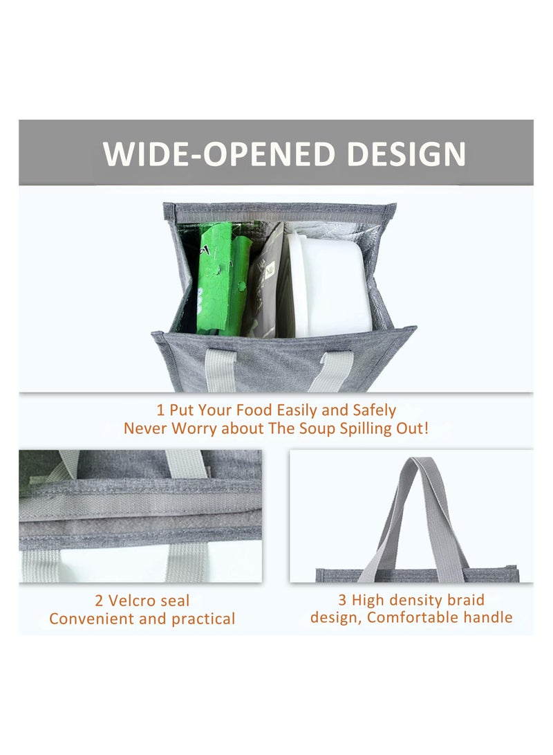 أريكسا حقيبة غداء معزولة بسيطة من أريكسا للبالغين - قابلة لإعادة الاستخدام، مقاومة للتسرب، للنساء والرجال - صندوق غداء بينتو متين ومبرد للعمل والمكتب والسفر والمدرسة والنزهات - أنيقة وصديقة للبيئة - Image 4