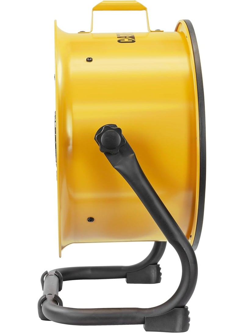 Caterpillar 14-Inch Industrial High Velocity Floor Fan – 4-Speed Turbo Air Circulator with Tilt Adjustment – Heavy-Duty Motor, Metal Frame – Portable for Garage, Workshop, Jobsite – Yellow - Image 4