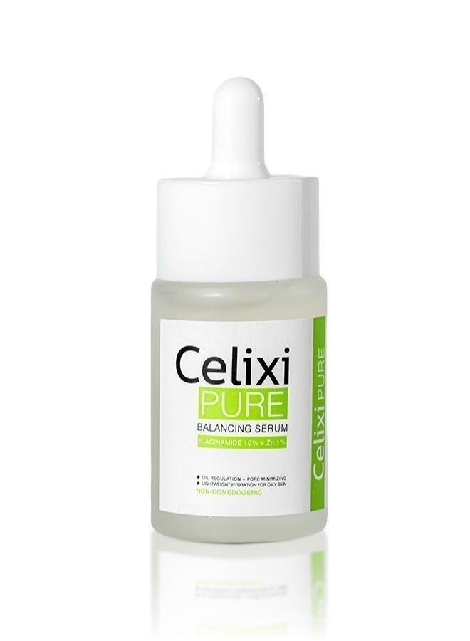 Celixi® PURE USA – Serum for Oily Skin - Niacinamide 10% + Zinc PCA Serum – Acne & Blackhead Treatment, Pore Minimizing & Oil Control – Brightening & Even Skin Tone – Clears Oily & Acne-Prone Skin – Smooth & Healthy-Looking Skin – 30 ml - Image 1