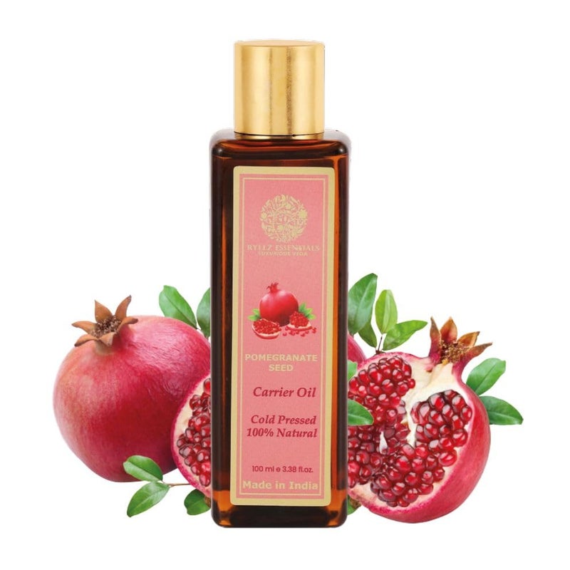 RYLLZ ESSENTIALS Pomegranate Carrier Oil | For Hair care, Wrinkles, Fine Lines, Scars, Stretch Marks, Under Eyes, and Curly Hair | 100% Pure & Natural | cold-pressed & Extra Virgin Oil | 100ml - Image 3