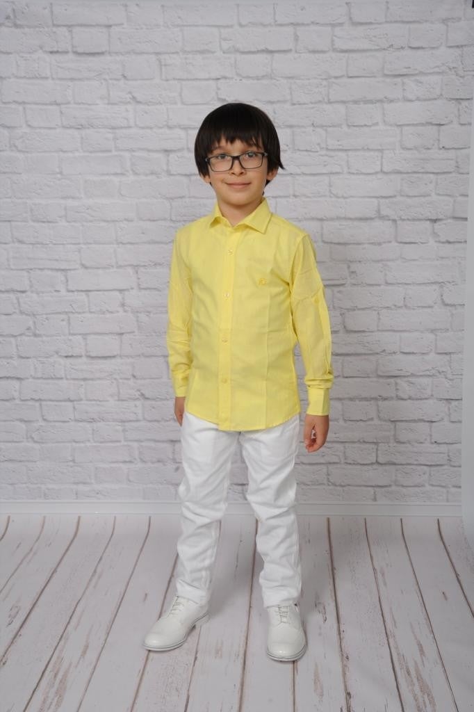 Sedacan Kostüm Sedacan Costume Boy Summer Linen Long Sleeve Shirt - Image 1