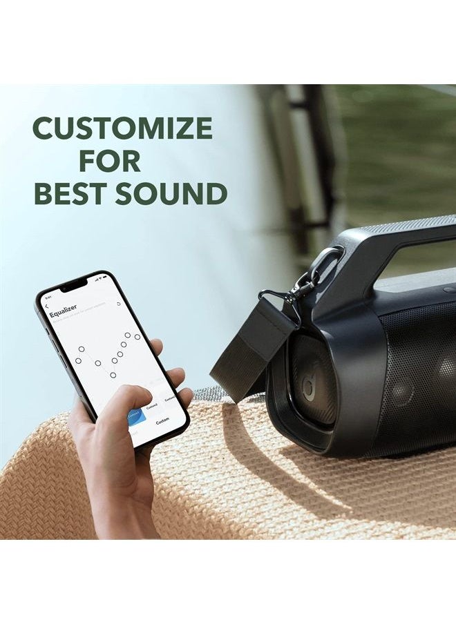Soundcore - Anker Motion Boom Plus IP67 Outdoor Speaker, 80W Stereo Sound, Custom EQ & BassUp, USB-C, Bluetooth, Built-in Power Bank, Waterproof Bluetooth Speaker for Camping, Pool, Beach, and Backyard - Image 1