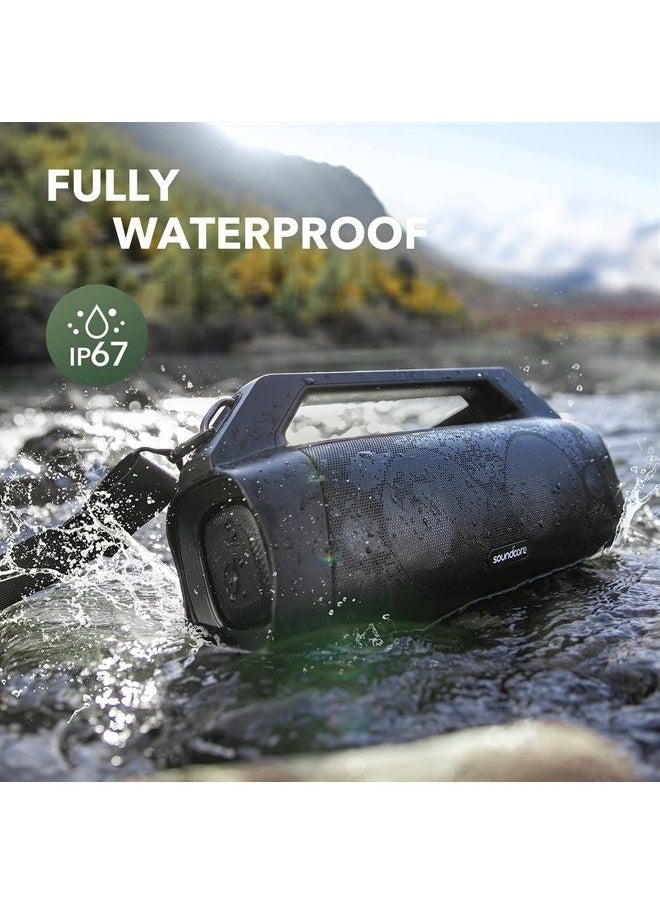 Soundcore - Anker Motion Boom Plus IP67 Outdoor Speaker, 80W Stereo Sound, Custom EQ & BassUp, USB-C, Bluetooth, Built-in Power Bank, Waterproof Bluetooth Speaker for Camping, Pool, Beach, and Backyard - Image 1