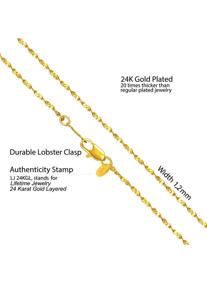 Lifetime Jewelry Cubic Zirconia Open Heart Pendant Necklace 24K Real Gold Plated  - Image 3