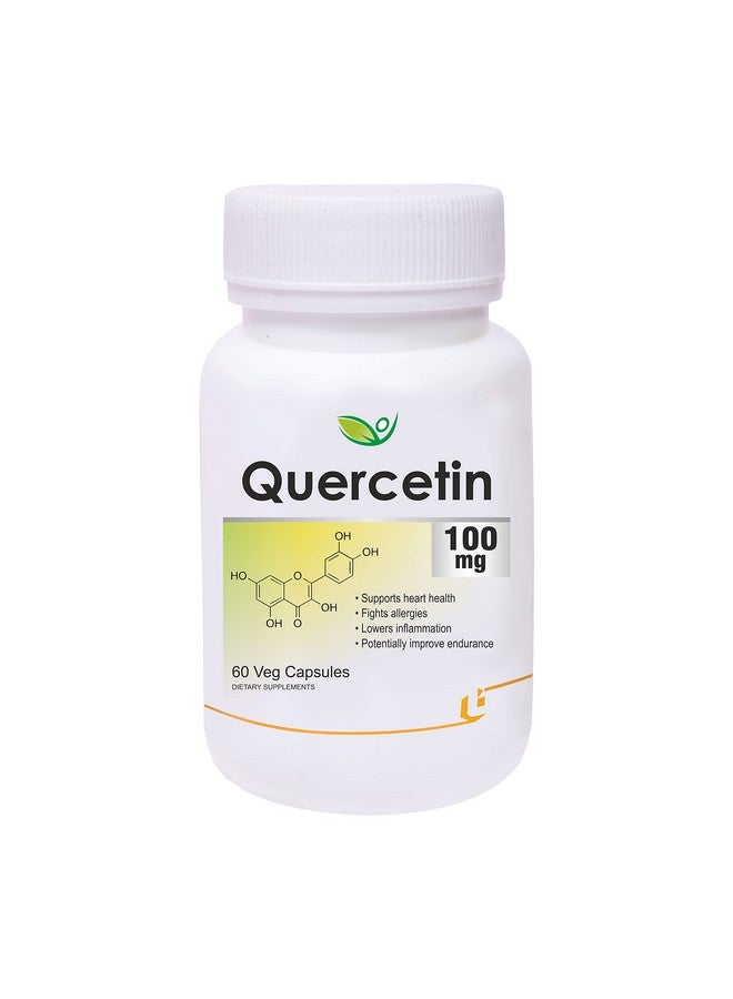 Biotrex Nutraceuticals Quercetin 100mg- 60 Veg Capsules, nutritional supplement, multivitamins, vitamin capsules, for men, women and adults, best health supplements, 0.1 grams - Image 1