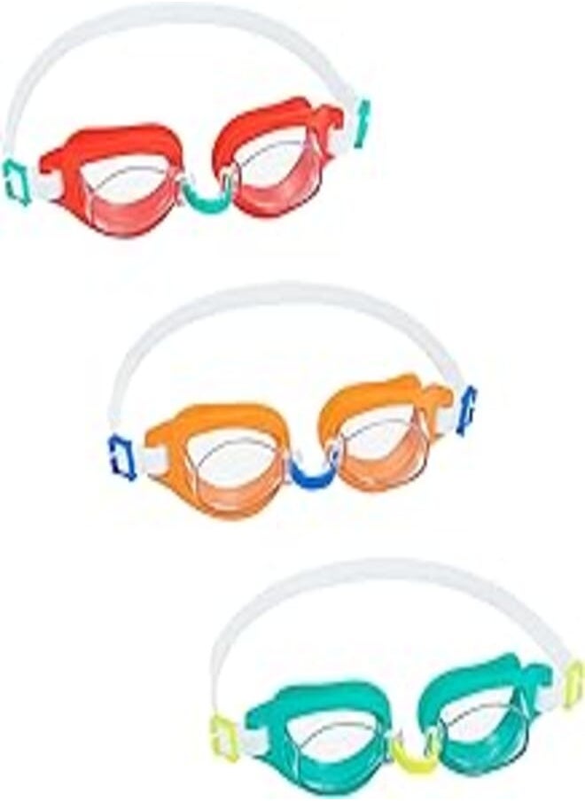 Bestway Bestway swimming goggles for kids and juniors | anti fog, uv protection and adjustable strap, aqua burst essential, assorted colours 