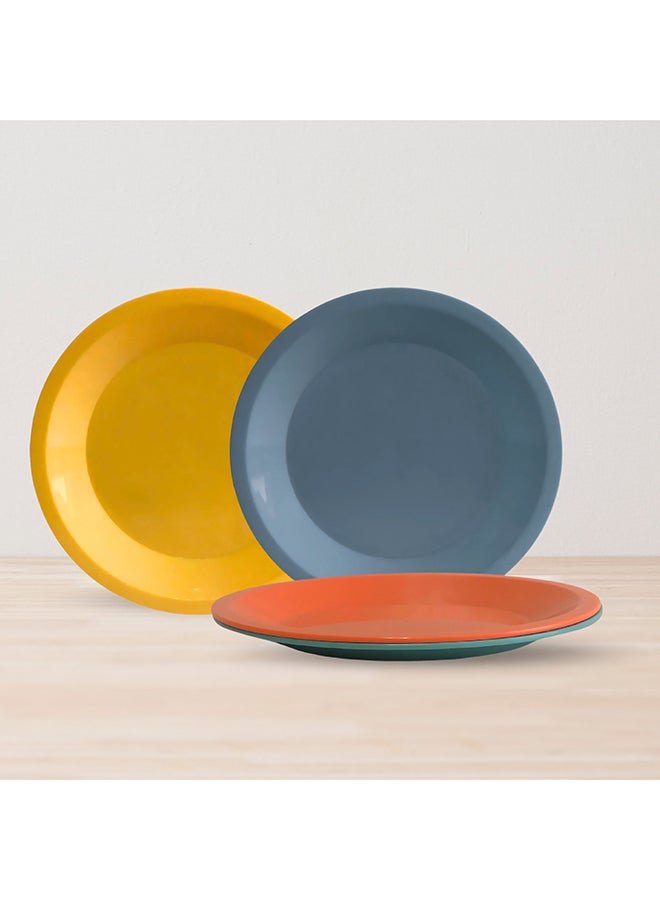 Feelings Plastic Round Plate  4Pcs Set (20Cm) | Shatterproof & Reusable - Image 1