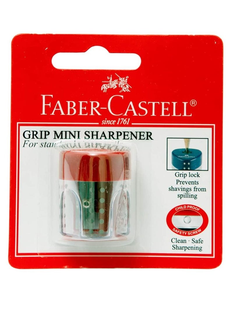 FABER-CASTELL - 1-Piece Mini Grip Single Hole Sharpener Multicolour  Color - Image 1