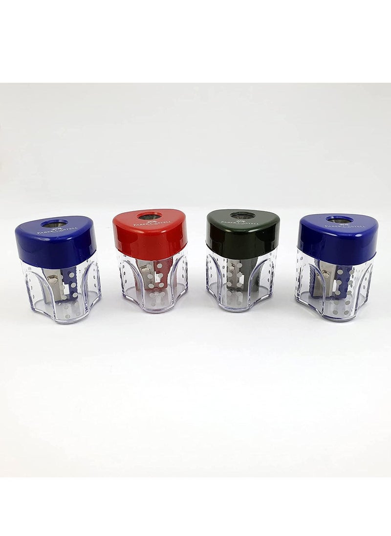 FABER-CASTELL - 1-Piece Mini Grip Single Hole Sharpener Multicolour  Color - Image 1