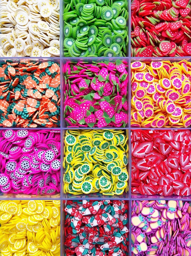 EHOPE 14800pcs Fruit Nail Art Slices - 3D Polymer Slices in 24 Styles for DIY Crafts, Nail Art & Cellphone Decorations - Image 2