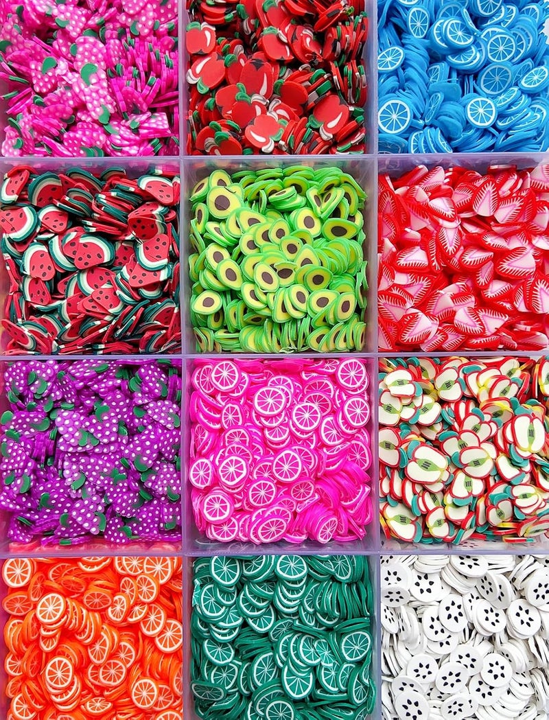 EHOPE 14800pcs Fruit Nail Art Slices - 3D Polymer Slices in 24 Styles for DIY Crafts, Nail Art & Cellphone Decorations - Image 3