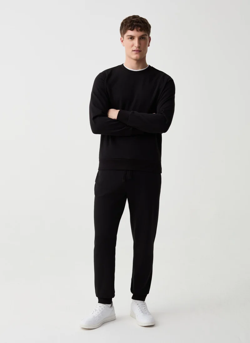 Ovs Plush joggers with drawstring