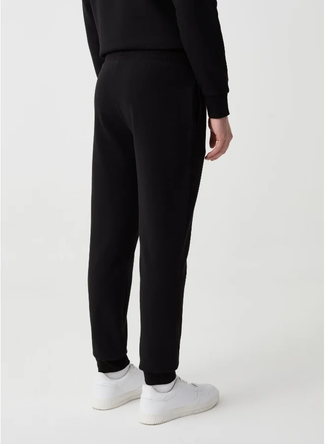 Ovs Plush joggers with drawstring