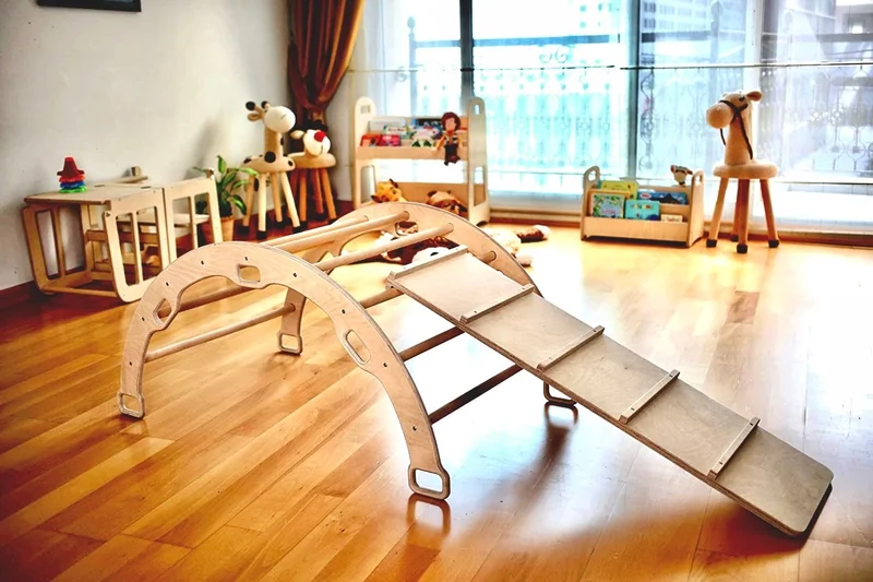 Kidoppo Pikler - Montessori Climbing Set (Triangle - Arch - Stair Ramp) Activity Set