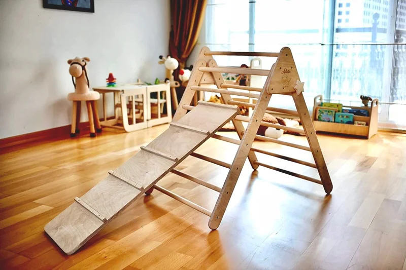Kidoppo Pikler - Montessori Climbing Set (Triangle - Arch - Stair Ramp) Activity Set