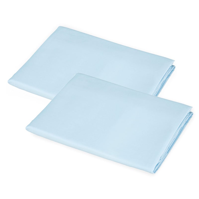 American Baby Company American Baby Company 2 Pack 100 Cotton Percale Fitted Nap Mat Sheet with Elastic Corners 24 x 48 x 4 Soft Breathable Rest Mat Sheet or Nap Mat Cover for Daycare Preschool Blue 