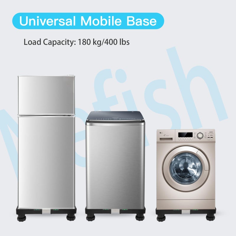 Nefish Mini Fridge Stand Universal Raised Base Adjustable Refrigerator Stands With 4 Strong Feet Washing Machine Pedestal Multi-Functional Bases For Dryer (Black) - Image 4