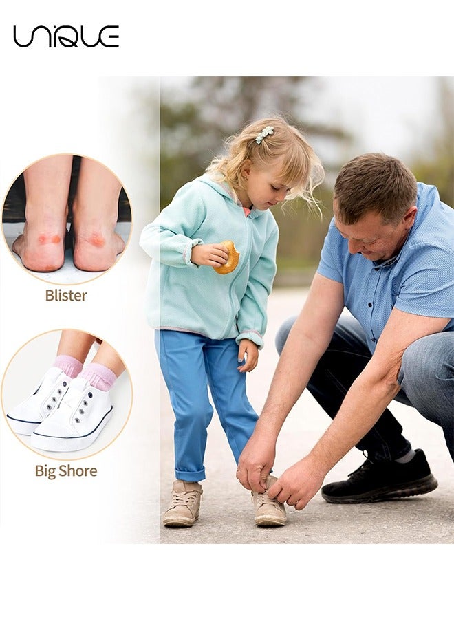 Unique 2 Pairs Shoe Inserts for Kids, Heel Shoe Grips Liner for Loose Shoes, Inserts Grips Liners Heel, Preventing Heel Rubbing and Blisters, for Girls and Boys Boots, Trainers(Beige) - Image 5