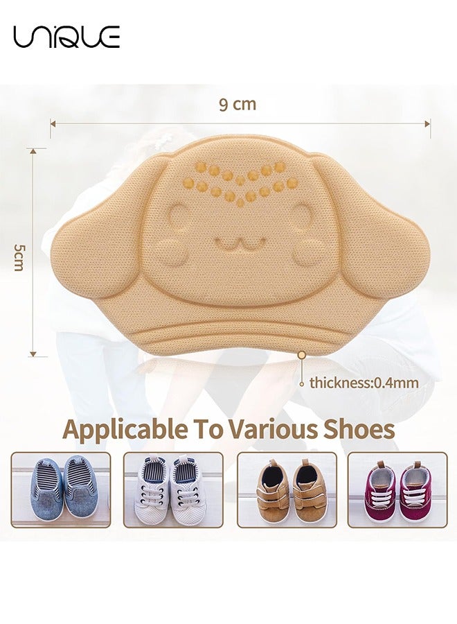 Unique 2 Pairs Shoe Inserts for Kids, Heel Shoe Grips Liner for Loose Shoes, Inserts Grips Liners Heel, Preventing Heel Rubbing and Blisters, for Girls and Boys Boots, Trainers(Beige) - Image 2