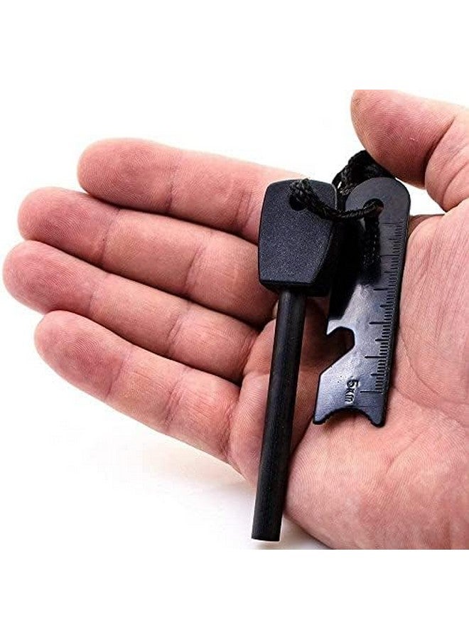 Linist مبدئ نار المغنيسيوم لينست، قضيب حديدي سميك للبقاء في البرية مع ضارب الفلنت وقاعدة مسطرة وضارب مسنن ومجموعة صانع نار سريعة مع حافة مسننة وفتاحة زجاجات - Image 3