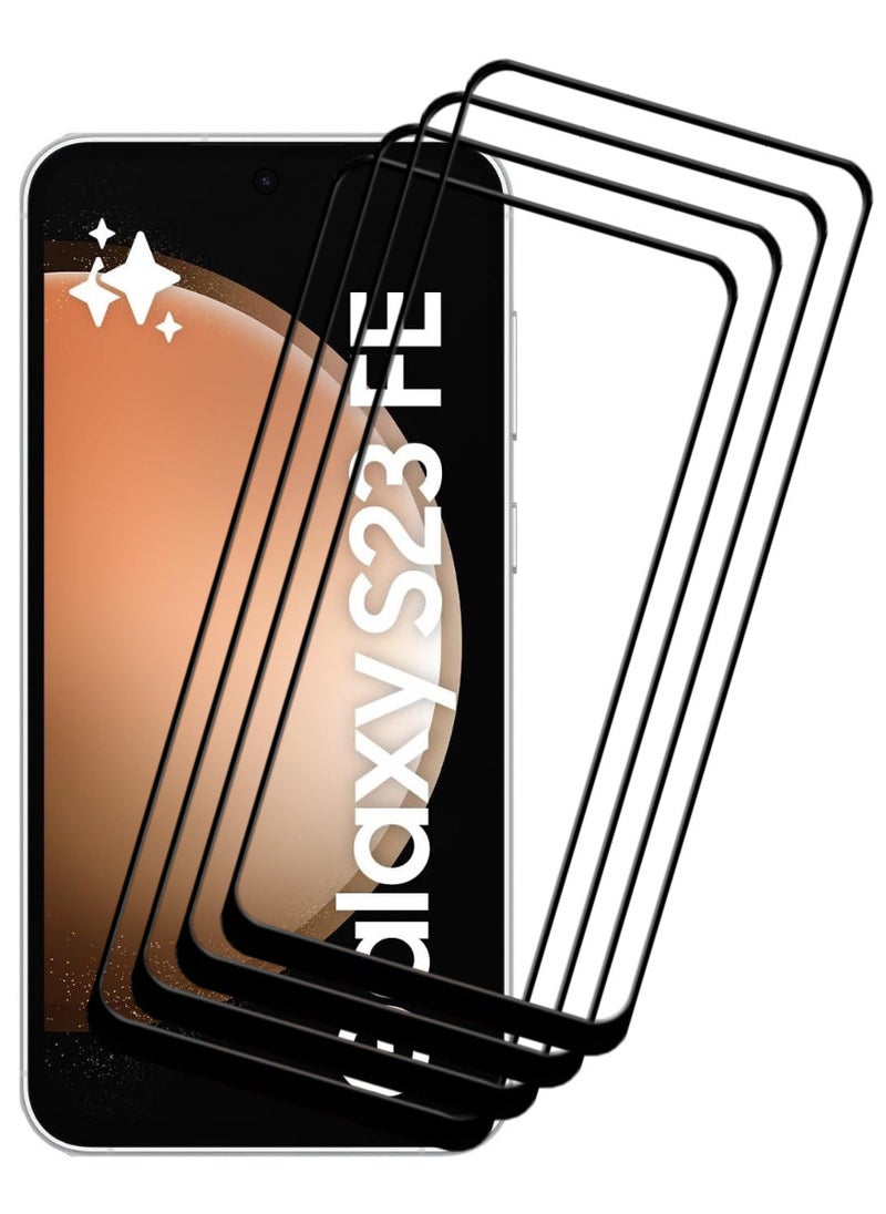 ACLIX 4 Pieces Antistatic ESD Dustproof Premium Quality High Definition Tempered Glass Screen Protector Designed For Samsung Galaxy S23 FE - Image 1