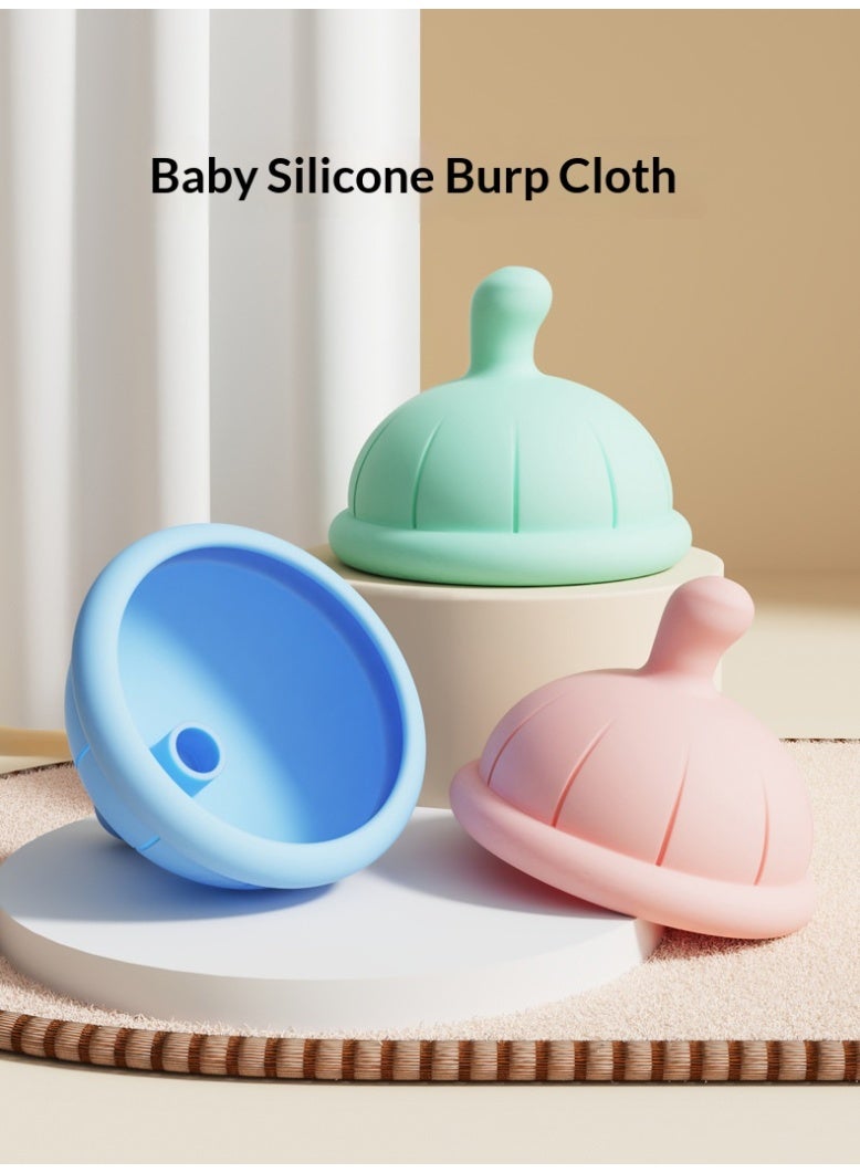 Baby Burping Device, Anti-Spitting Silicone Baby Burping Device, Silicone Mom Palm Cup for Burping Helper Phlegm, Green - Image 2