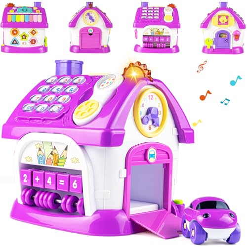 Marstone Toddler Toys for 1 Year Old Girl Gifts Kids 8 in 1 MultiFunctional Learning Baby Musical House for Birthday Gifts Educational Baby Girl Toys 612 1218 Months - Image 1