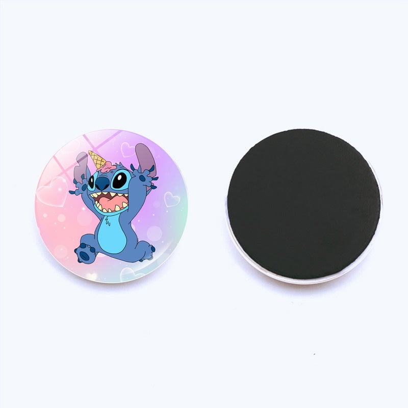 Star Baby Stitch Refrigerator Sticker Crystal Glass Soft Magnetic Sticker Refrigerator Door Home Decorations 25Mm - Image 1