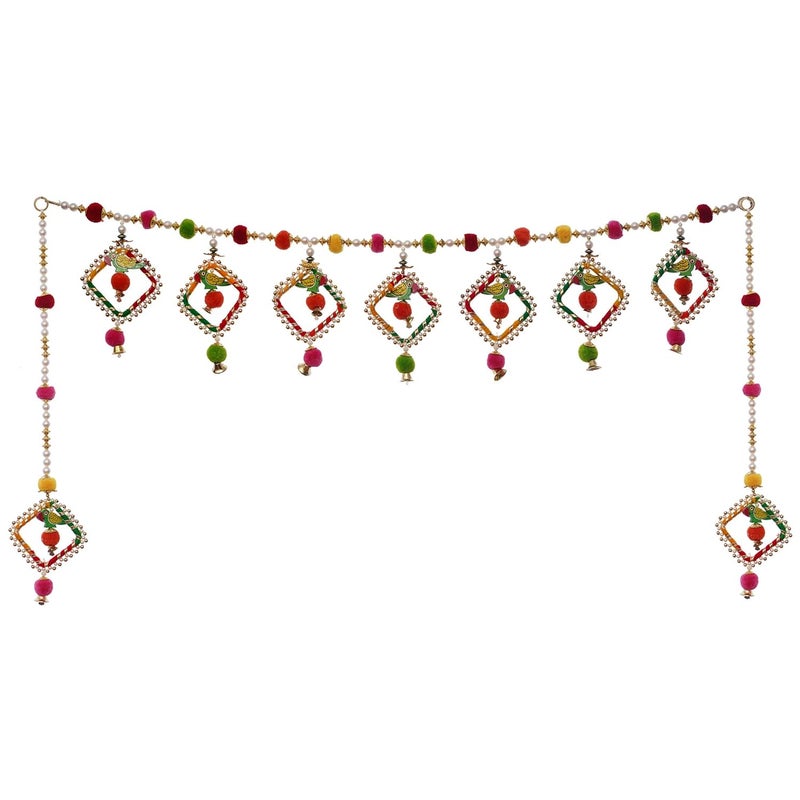 Webelkart Handmade Premium Parrot Door Toran for Home and Diwali Decoration (Multicolor, 38 Inch x 21 Inch) - Image 3