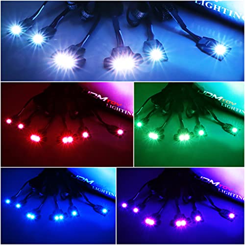 iJDMTOY RGBW Multicolor LED Circuit Board Ambient Lighting Kit Compatible with 2015-up Dodge Charger, Control_by_Smartphone - Image 3