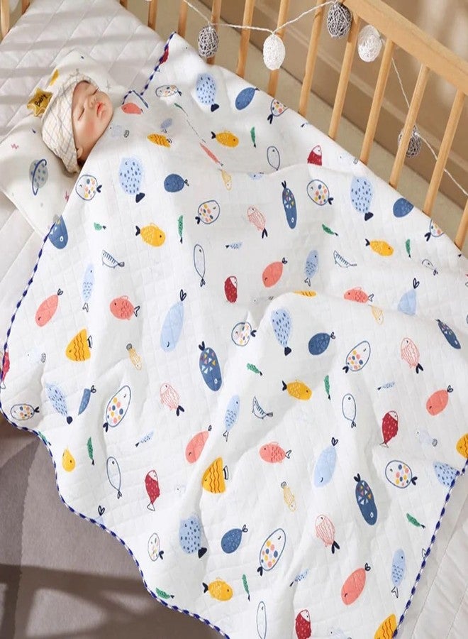 Reexplore Ultra Super Soft 100% Knitted Cotton Baby Swaddle Cloth | Soft Cotton Sheets Baby Wrap Fluffy 3 Layered AC Wrapping Receiving Blanket for New Born Babies (85x85 Cm,)-Pack of 1 (White 2) - Image 3